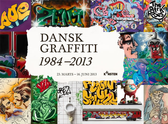 Book: Dansk Graffiti 1984-2013 - Work by members of The Dark Roses etc., Avelon 31, DoggieDoe (ass. Motus), Jem, More and Side - KUNSTEN, Aalborg Museum, Aalborg, Jutland, Denmark 23. March - 16. June 2013